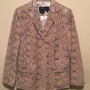 Snake Skin Leather “Terry Lewis” Jacket